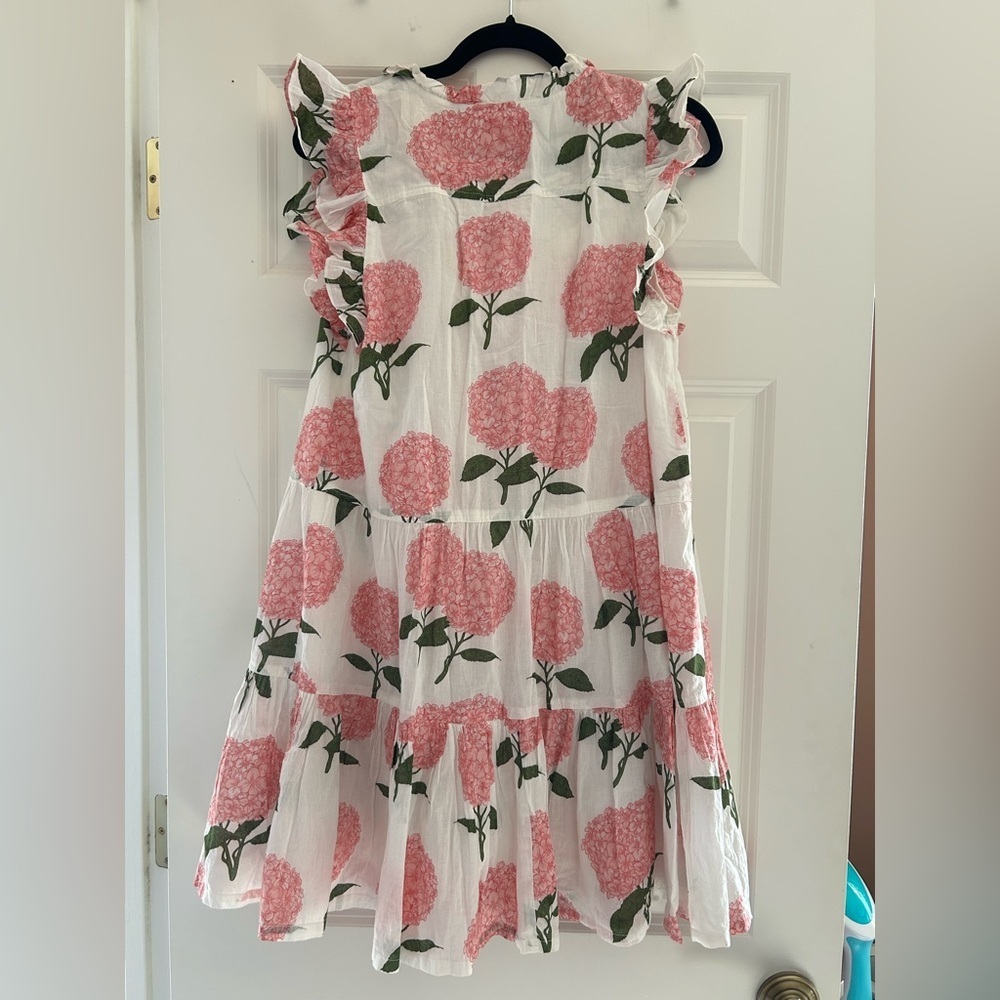 Pink Chicken kalani Pink and White Hydrangeas Floral Mini Dress - Picture 4 of 9